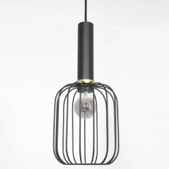 Lampes Dorées-Luminaires Steinhauer Suspension Steinhauer Aureole Noir, 1 lumière
