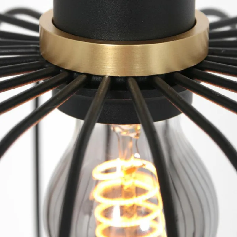 Lampes Dorées-Luminaires Steinhauer Suspension Steinhauer Aureole Noir, 1 lumière