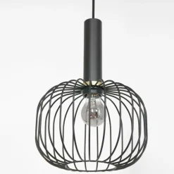 Lampes Dorées-Luminaires Steinhauer Suspension Steinhauer Aureole Noir, 1 lumière