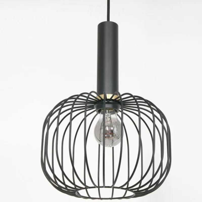 Lampes Dorées-Luminaires Steinhauer Suspension Steinhauer Aureole Noir, 1 lumière