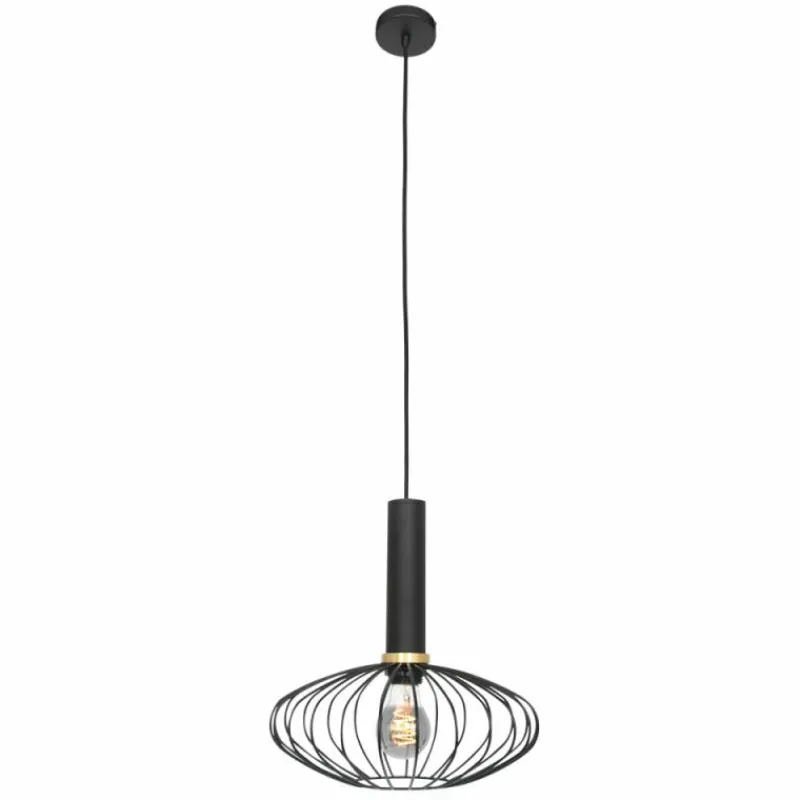 Lampes Dorées-Luminaires Steinhauer Suspension Steinhauer Aureole Noir, 1 lumière