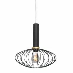 Lampes Dorées-Luminaires Steinhauer Suspension Steinhauer Aureole Noir, 1 lumière