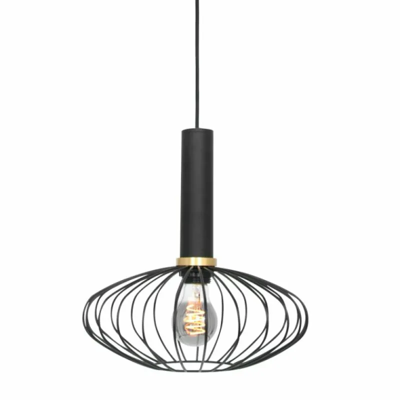 Lampes Dorées-Luminaires Steinhauer Suspension Steinhauer Aureole Noir, 1 lumière