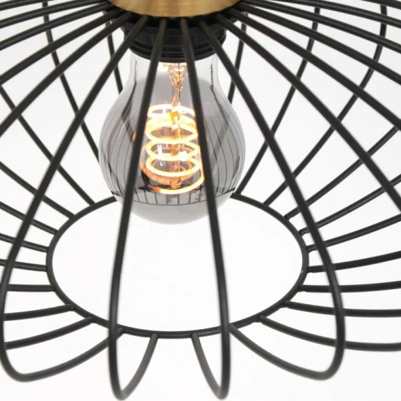 Lampes Dorées-Luminaires Steinhauer Suspension Steinhauer Aureole Noir, 1 lumière