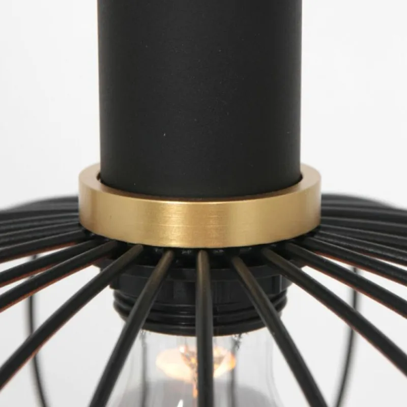 Lampes Dorées-Luminaires Steinhauer Suspension Steinhauer Aureole Noir, 1 lumière