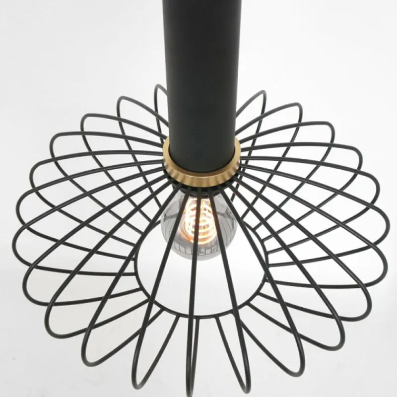 Lampes Dorées-Luminaires Steinhauer Suspension Steinhauer Aureole Noir, 1 lumière