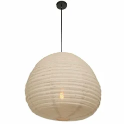 Lampes En Tissu-Luminaires Steinhauer Suspension Steinhauer Bangalore Crème, 1 lumière