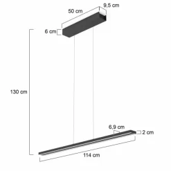 Luminaires Steinhauer Suspension Steinhauer Bande LED Noir, 4 lumières* Suspensions