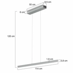 Luminaires Steinhauer Suspension Steinhauer Bande LED Acier brossé, 4 lumières* Suspensions