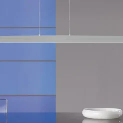 Luminaires Steinhauer Suspension Steinhauer Bande LED Acier brossé, 4 lumières* Suspensions