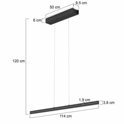 Luminaires Steinhauer Suspension Steinhauer Bande LED Noir, 4 lumières* Suspensions