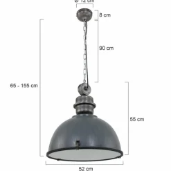 Luminaires Steinhauer Suspension Steinhauer Bikkel XXL Gris, 1 lumière