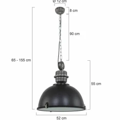 Luminaires Steinhauer Suspension Steinhauer Bikkel XXL Noir, 1 lumière