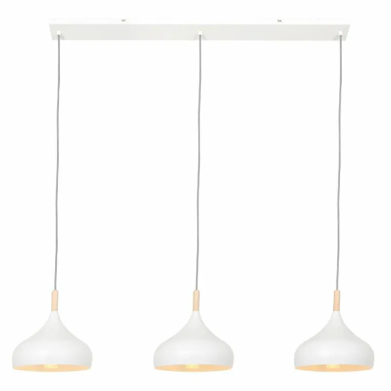 Luminaires Scandinaves-Luminaires Steinhauer Suspension Steinhauer Bjorr Blanc, 3 lumières