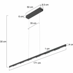 Luminaires Steinhauer Suspension Steinhauer Bloc LED Noir, 11 lumières* Éclairage Led