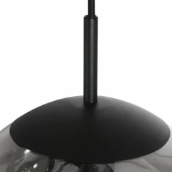 Suspension Verre Fumé-Luminaires Steinhauer Suspension Steinhauer Bollique Noir, 5 lumières