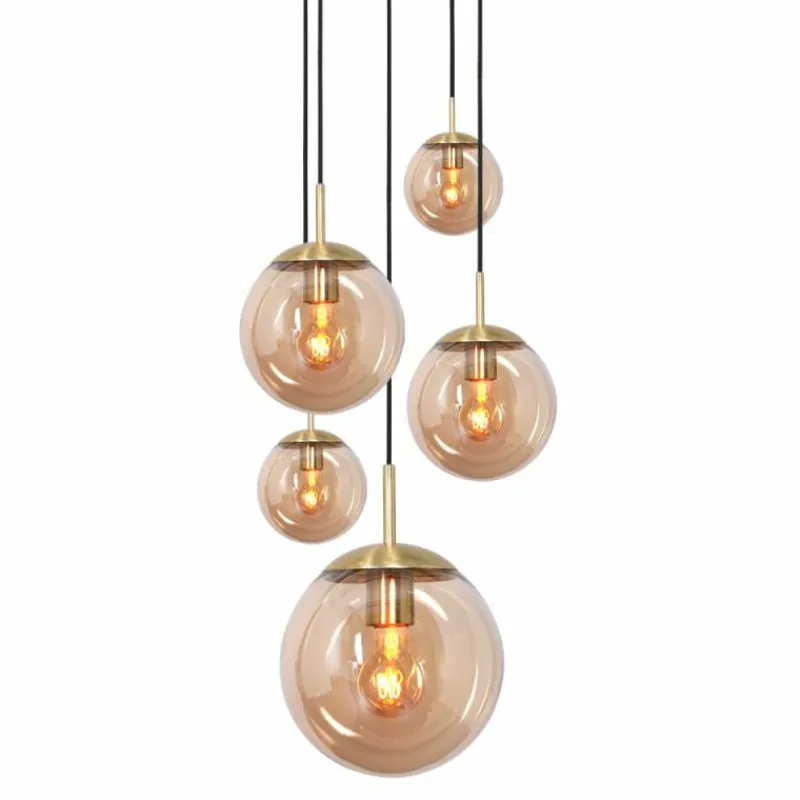 Luminaires Steinhauer Suspension Steinhauer Bollique Laiton, 5 lumières