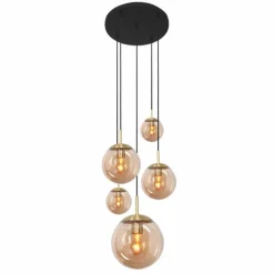 Luminaires Steinhauer Suspension Steinhauer Bollique Laiton, 5 lumières