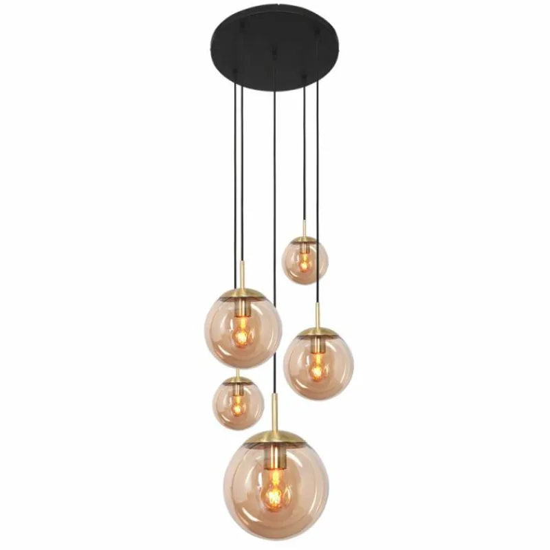 Luminaires Steinhauer Suspension Steinhauer Bollique Laiton, 5 lumières