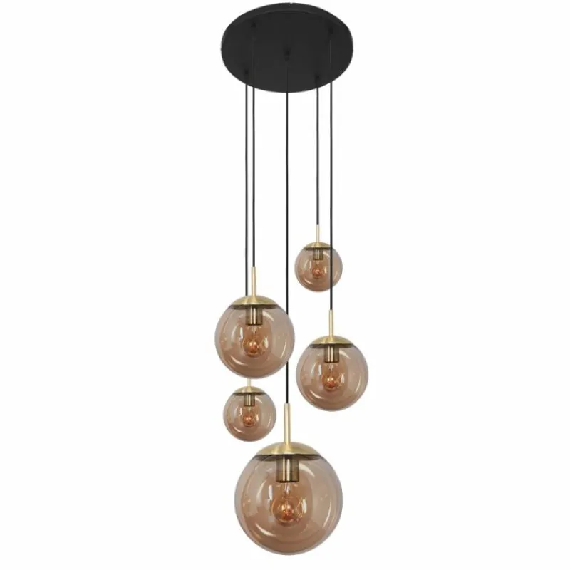 Luminaires Steinhauer Suspension Steinhauer Bollique Laiton, 5 lumières