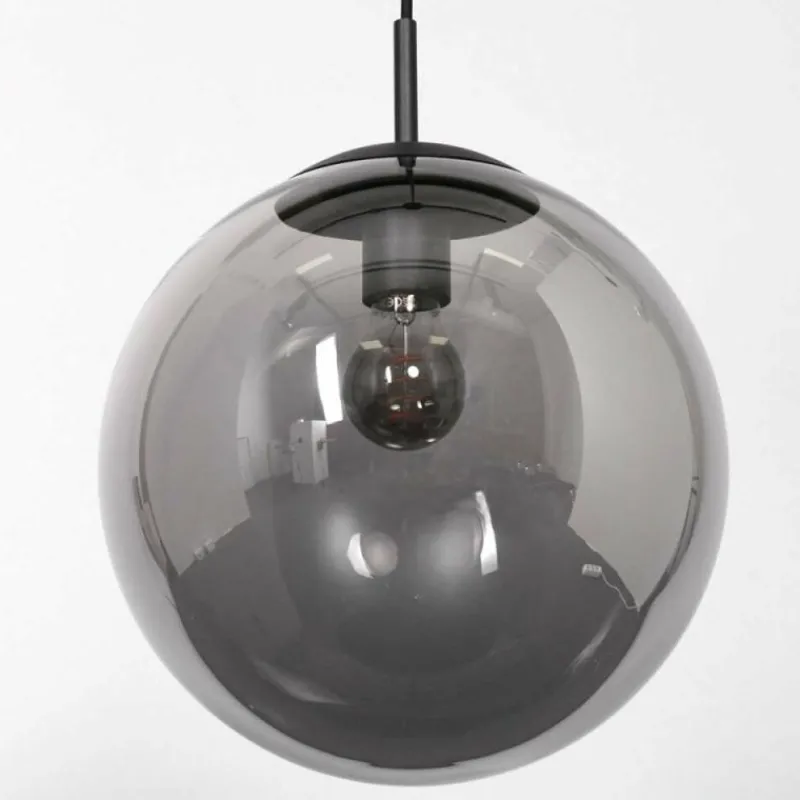Suspension Verre Fumé-Luminaires Steinhauer Suspension Steinhauer Bollique Noir, 1 lumière