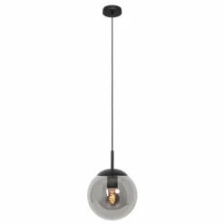 Suspension Verre Fumé-Luminaires Steinhauer Suspension Steinhauer Bollique Noir, 1 lumière