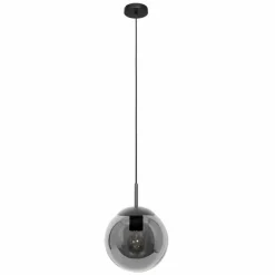 Suspension Verre Fumé-Luminaires Steinhauer Suspension Steinhauer Bollique Noir, 1 lumière