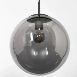 Suspension Verre Fumé-Luminaires Steinhauer Suspension Steinhauer Bollique Noir, 1 lumière
