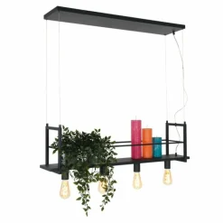 Lampes Industrielles-Luminaires Steinhauer Suspension Steinhauer Buckley Acier inoxydable, 4 lumières