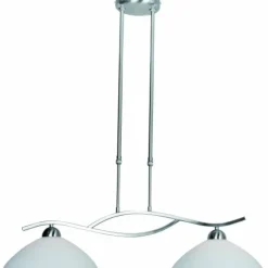 Luminaires Steinhauer Suspension Steinhauer CAPRI Acier inoxydable, 2 lumières