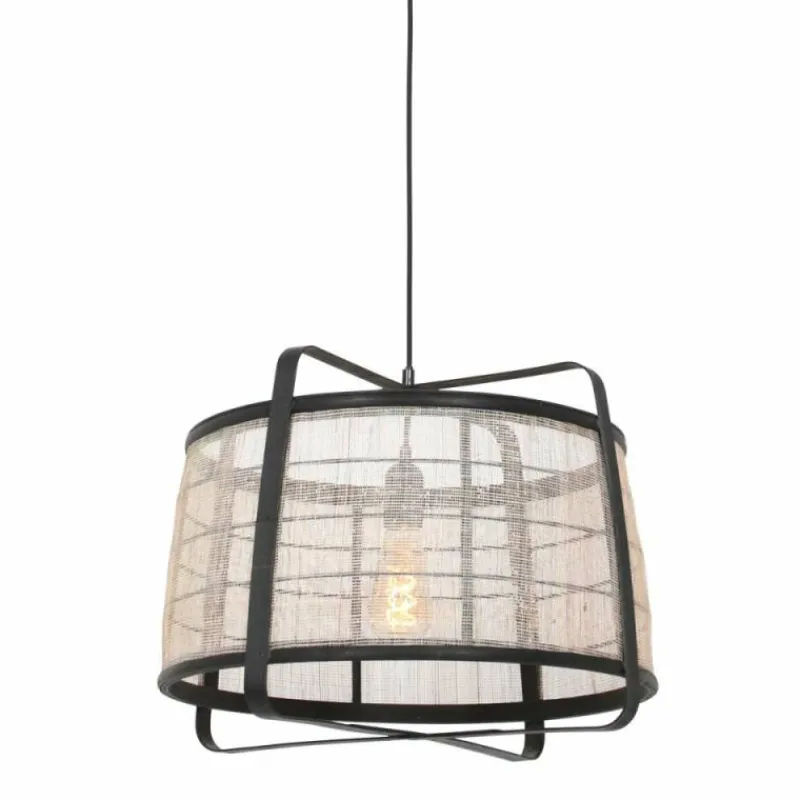 Lampes En Tissu-Luminaires Steinhauer Suspension Steinhauer Capos Noir, 1 lumière