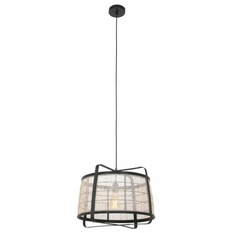 Lampes En Tissu-Luminaires Steinhauer Suspension Steinhauer Capos Noir, 1 lumière
