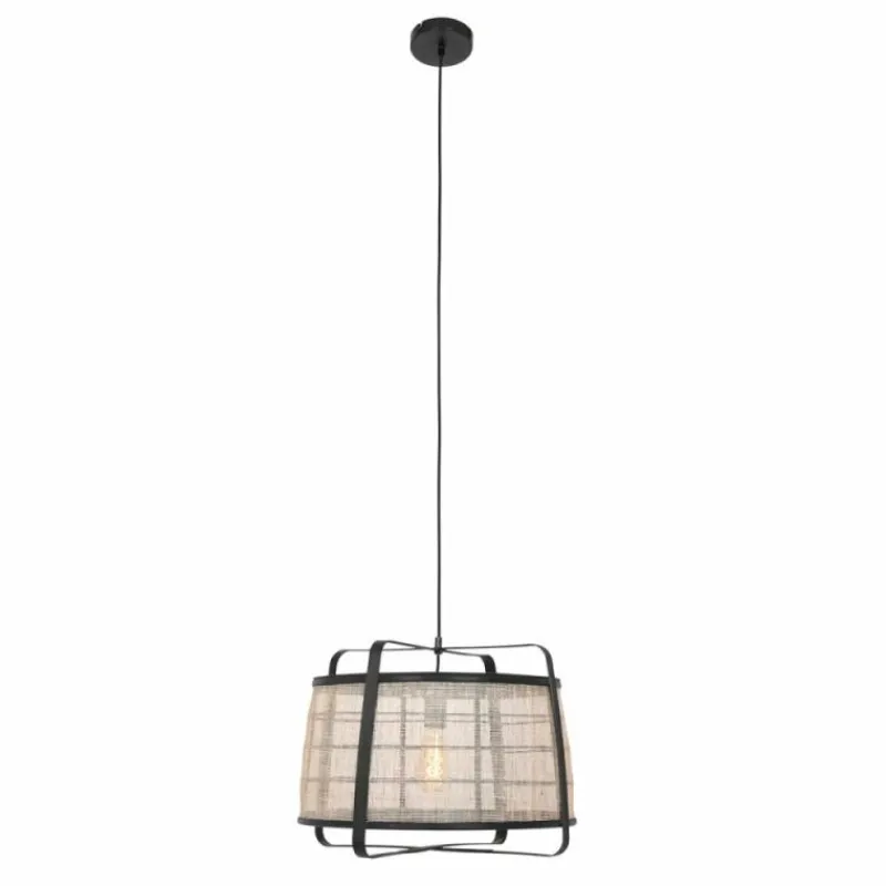 Lampes En Tissu-Luminaires Steinhauer Suspension Steinhauer Capos Noir, 1 lumière