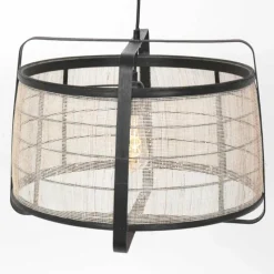 Lampes En Tissu-Luminaires Steinhauer Suspension Steinhauer Capos Noir, 1 lumière