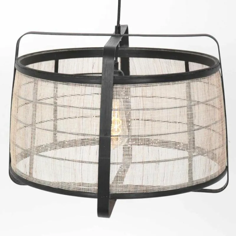 Lampes En Tissu-Luminaires Steinhauer Suspension Steinhauer Capos Noir, 1 lumière