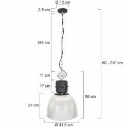 Lampes Industrielles-Luminaires Steinhauer Suspension Steinhauer Clearvoyant Transparent, 1 lumière