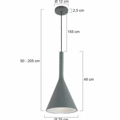 Luminaires Steinhauer Suspension Steinhauer Cornucopia Gris, 1 lumière* Suspensions