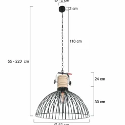 Luminaires Rustiques-Luminaires Steinhauer Suspension Steinhauer Dunbar Noir, 1 lumière