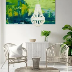 Lampes En Bois-Luminaires Steinhauer Suspension Steinhauer Ella Blanc, 3 lumières