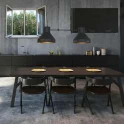 Lampes Dorées-Luminaires Steinhauer Suspension Steinhauer Evy Or, Noir, 2 lumières