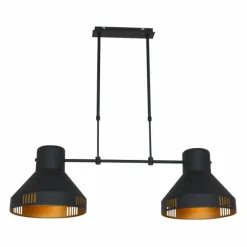 Lampes Dorées-Luminaires Steinhauer Suspension Steinhauer Evy Or, Noir, 2 lumières