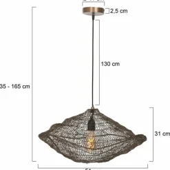 Style Boho-Chic-Luminaires Steinhauer Suspension Steinhauer Feuilleter Bronze, 1 lumière