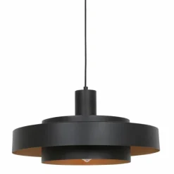 Lampes Dorées-Luminaires Steinhauer Suspension Steinhauer Flinter Noir, 1 lumière