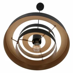 Lampes Dorées-Luminaires Steinhauer Suspension Steinhauer Flinter Noir, 1 lumière