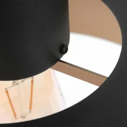 Lampes Dorées-Luminaires Steinhauer Suspension Steinhauer Flinter Noir, 1 lumière