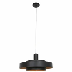 Lampes Dorées-Luminaires Steinhauer Suspension Steinhauer Flinter Noir, 1 lumière