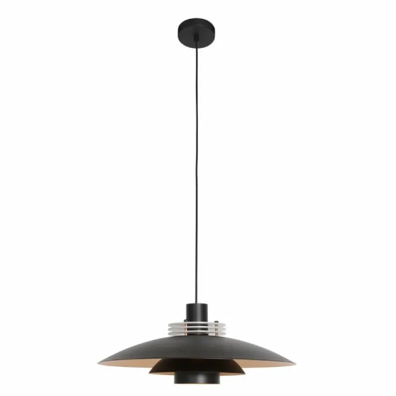 Lampes Dorées-Luminaires Steinhauer Suspension Steinhauer Flinter Noir, 1 lumière