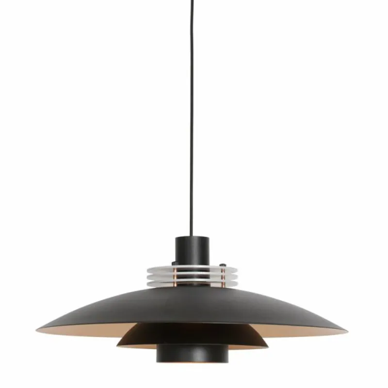 Lampes Dorées-Luminaires Steinhauer Suspension Steinhauer Flinter Noir, 1 lumière