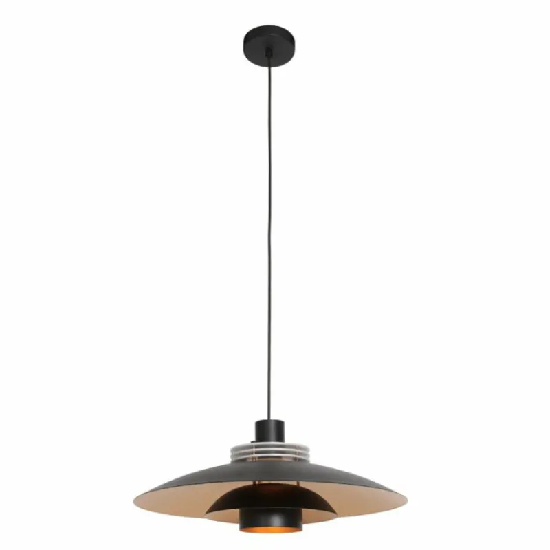Lampes Dorées-Luminaires Steinhauer Suspension Steinhauer Flinter Noir, 1 lumière