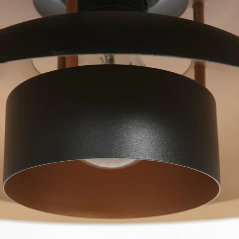 Lampes Dorées-Luminaires Steinhauer Suspension Steinhauer Flinter Noir, 1 lumière
